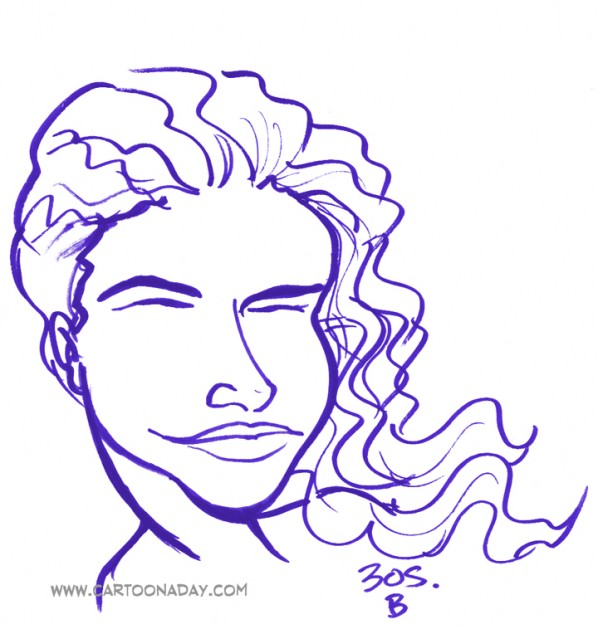 30sec Profile Caricature Hair