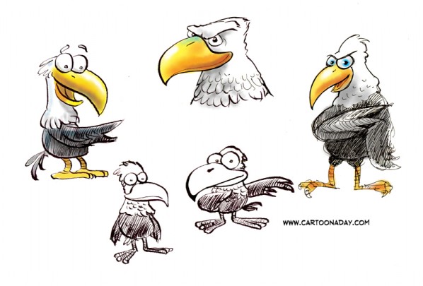 cartoon american eagle