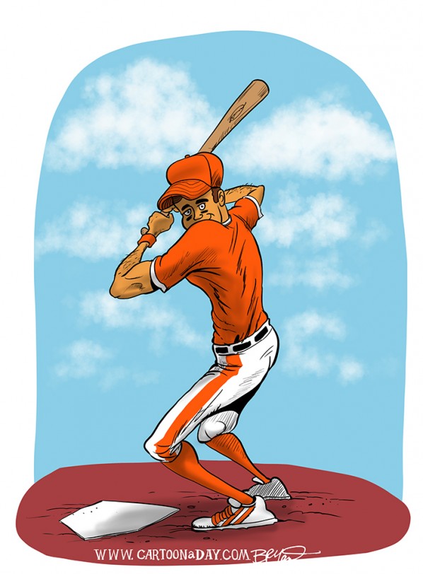baseball batter cartoon