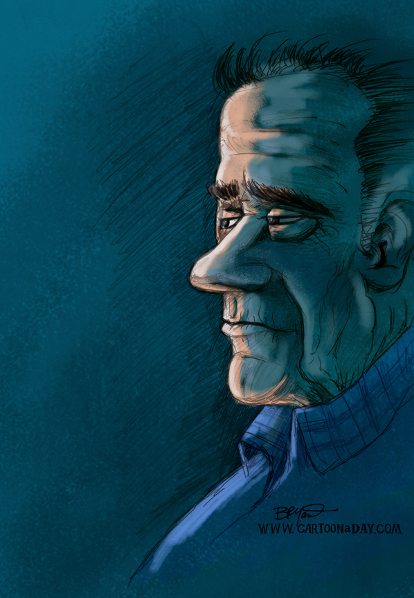 old man face sketch