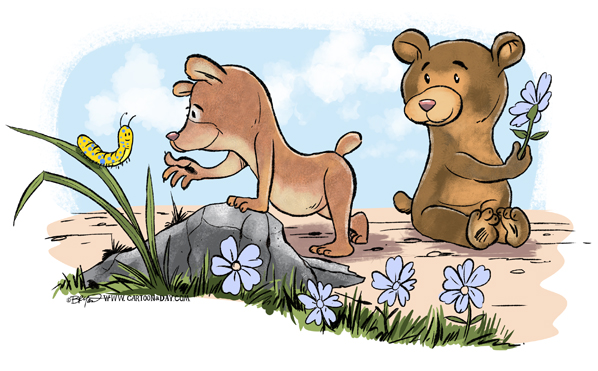 Cute-bears-caterpillar-cartoon-598