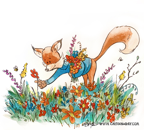 kit-fox-picks-spring-flowers-598