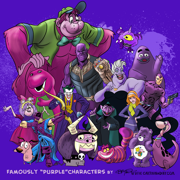 purple characters